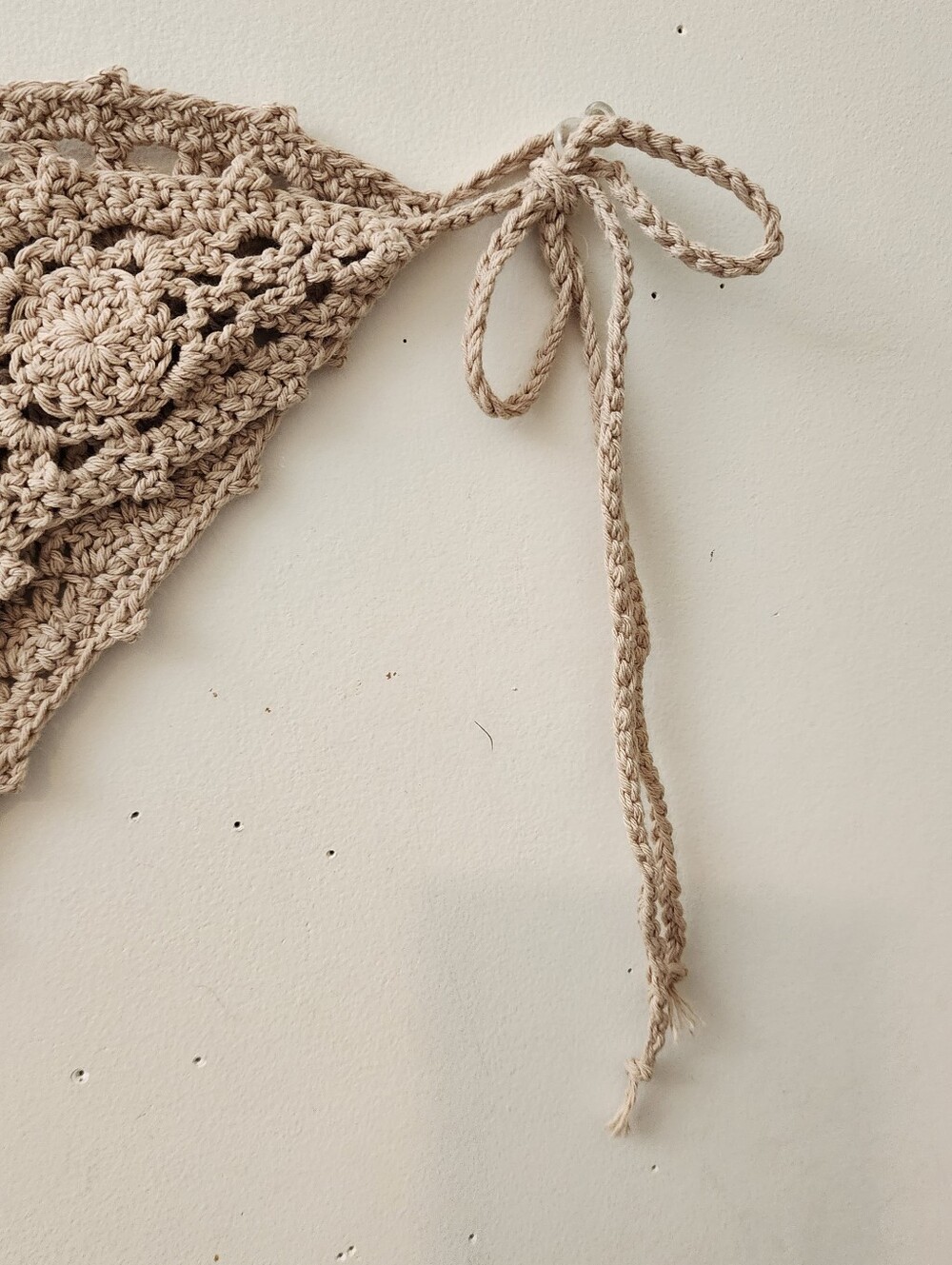 Crochet Bikini Bottoms Taupe Beige Beach Festival Boho Hippie Caribbean Islands - Picture 3 of 6